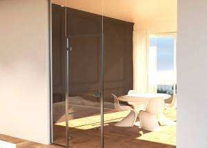 Quadra cerniere per porte in vetro temperato