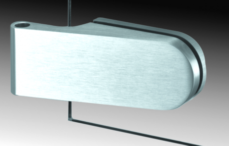 Cerniera in acciaio inox per porte in vetro temprato