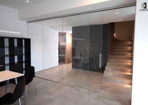 Pico sistema scorrevole compatto per prote in vetro con vetri fissi Casma